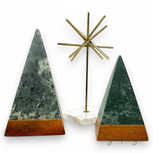 Threshold Studio McGee Marble and Wood Christmas Green Medium - Target 2023 - Picture 5 of 6